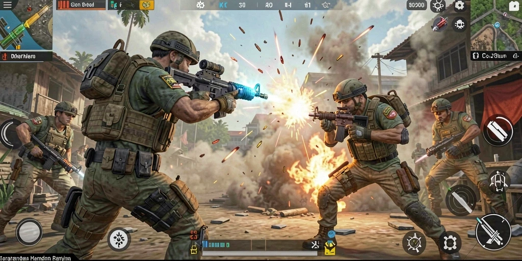 Screenshot DKK menampilkan aksi pertarungan intens dalam Battle Royale.