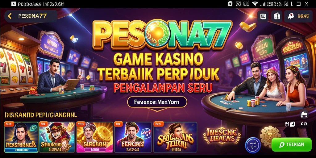 Tampilan gameplay PESONA77 yang seru dan interaktif.