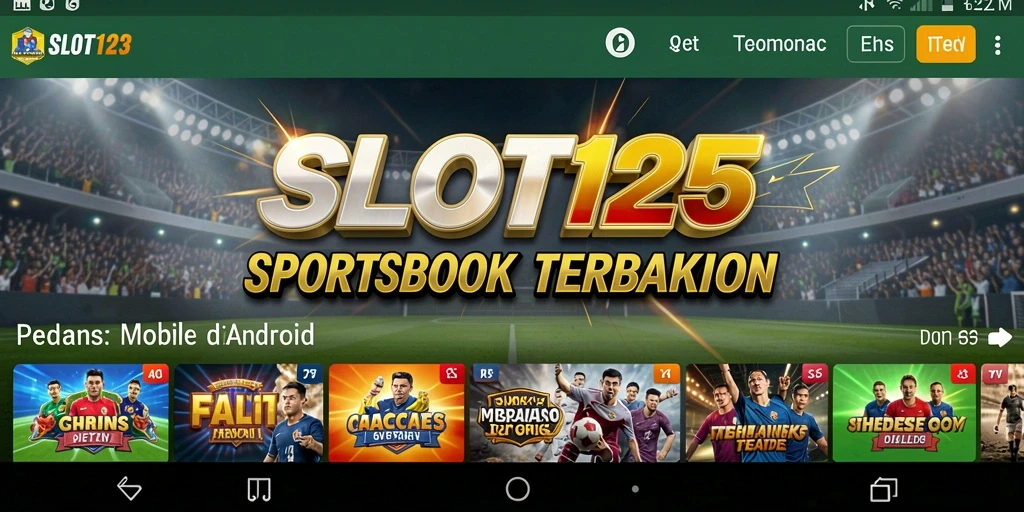 Tampilan utama SLOT123 menampilkan berbagai pilihan taruhan olahraga.